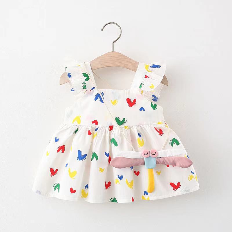 2pcs Cute Cartoon Cotton Summer Baby Dress Set - # BAAA51110006
