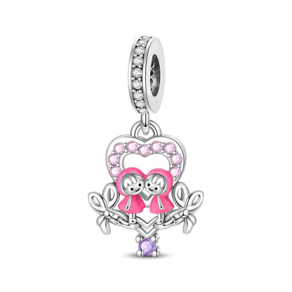 DIY Sisterhood Heart-shaped Bead Pendant Jewelry Accessory