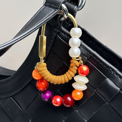 Crystal Bead Heart-shaped Bag Charm