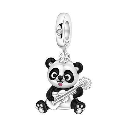 Cute Bamboo Panda DIY Copper Bead Pendant Jewelry Accessory