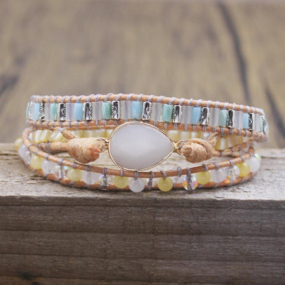Handwoven Multi-layer Leather Cord Wrap Bracelet