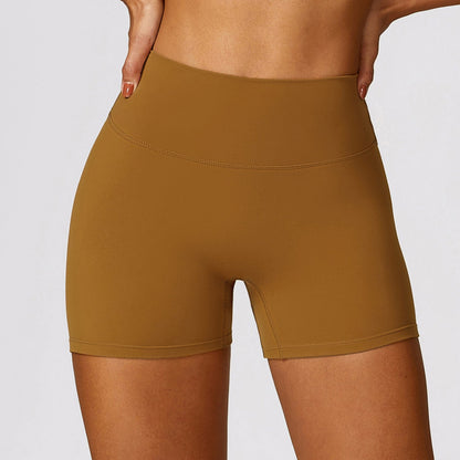 High Waist Yoga Shorts Belly Contracting Peach Hip Lifting Sport Shorts