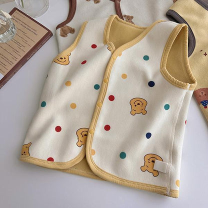 Childrens Small And Large Size Cartoon Vest Spring And Autumn Waistcoat For Boys And Girls Outerwear Top