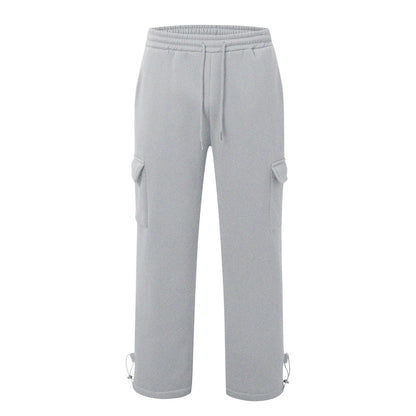Ankle-Tightening Loose Sweatpants With Multiple Pockets And Drawstrings
