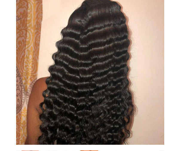 Human Hair 28 30 Deep Wave Lace Frontal Wigs 13 4 Front Wigs