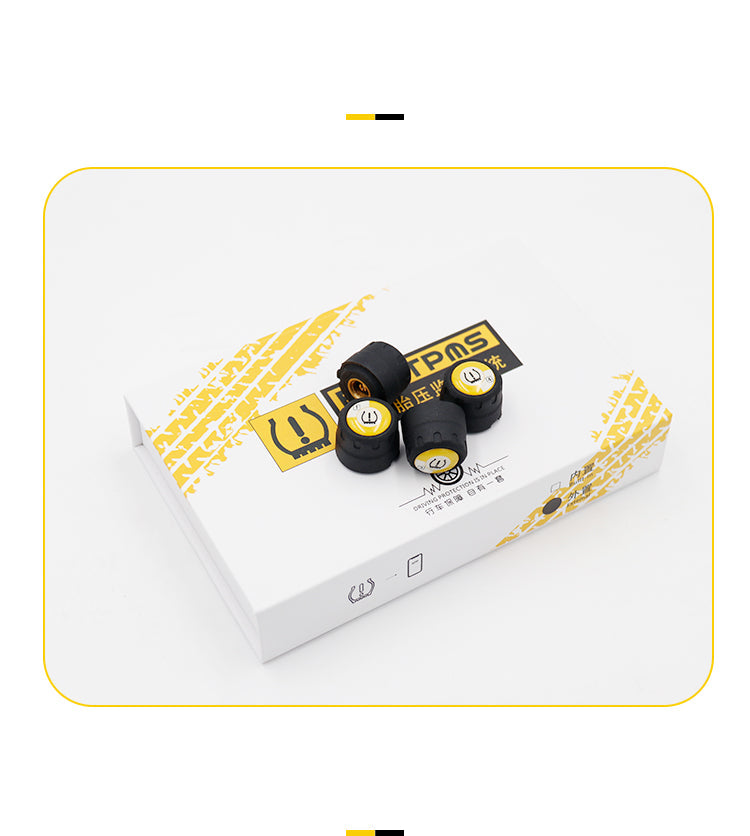 Wireless built-in external car tire sensor detector