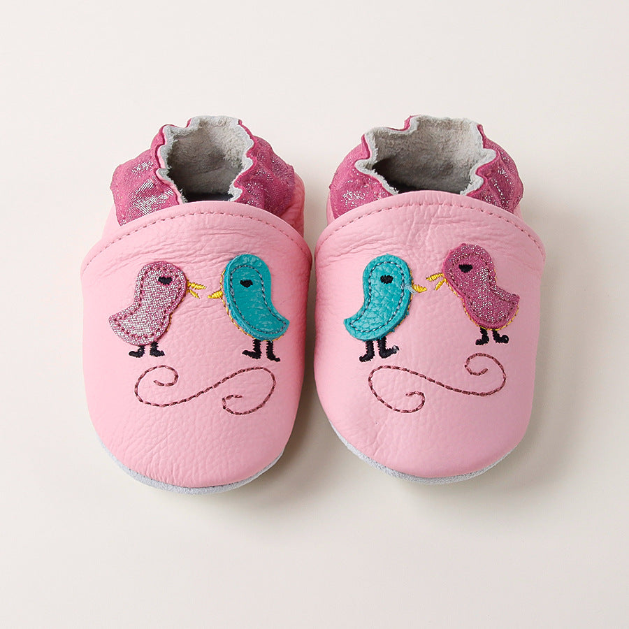 Childrens And Babies Genuine Leather First-walking Shoes