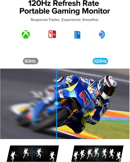 UPERFECT UTouch G16 15.6 Inch 120Hz Portable Gaming Monitor For Steam Deck Built-in 10800mAh Battery External Second Screen