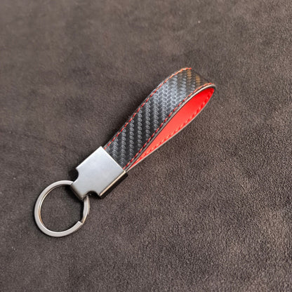 Suede Car Keychain With Metal Anti-loss Feature