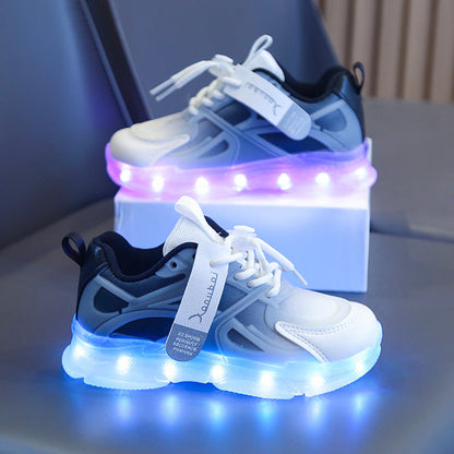 Rechargeable Glowing Shoes Colorful Light-Up Kids Shoes