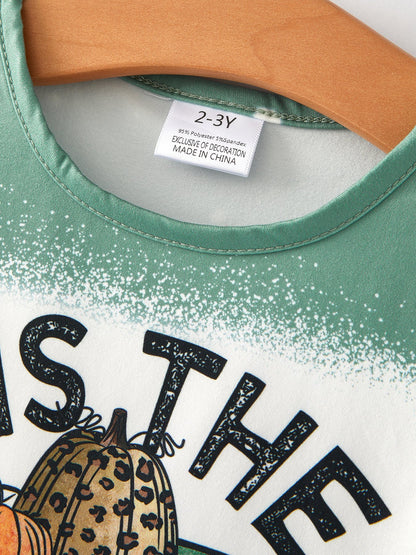 Fall Thanksgiving Halloween 3 pieces Short sleeve O-neck T-shirt