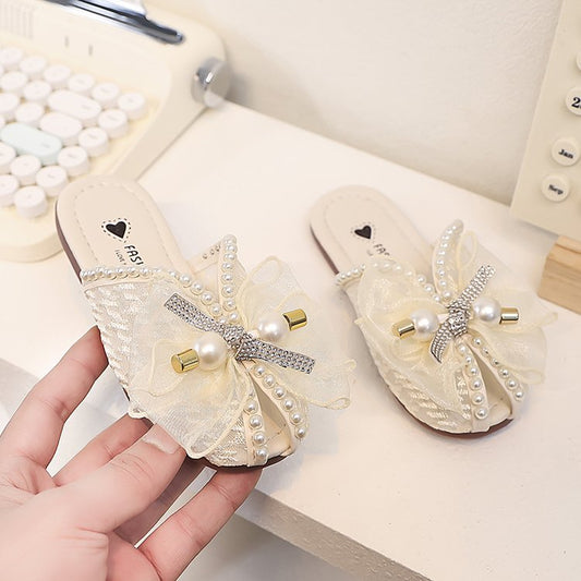 Girls' Bow Slide Sandals