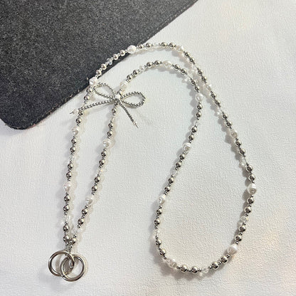 Bow-knot Pendant Crossbody Phone Strap