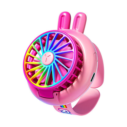New Summer Mini Watch With A Handy Wrist-mounted Night Light And Rechargeable Small Fan For Kids