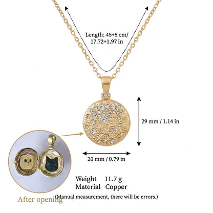 Open-and-Close Album Pendant Moon And Star Necklace