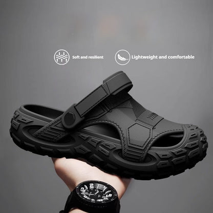 Summer Outdoor Non-slip Soft-soled Closed-toe Half-slippers