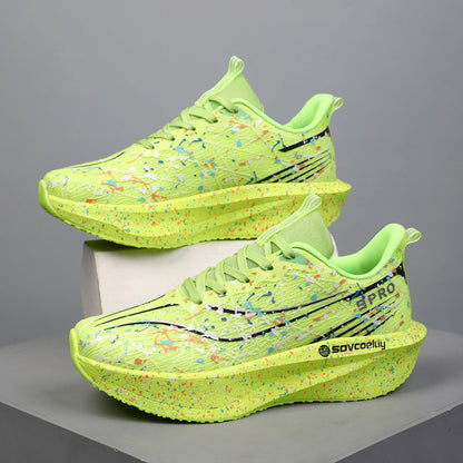 Marathon Running Carbon-Plate Noctilucent Fashion Sneakers