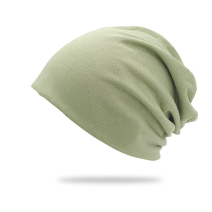 Solid-color Double-layer Pullover Beanie Thin Style