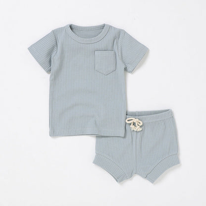 Newborn Short-sleeve And Shorts Set