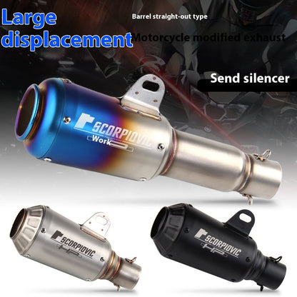 Motorcycle Modification Flower Cover Barrel Exhaust Pipe Universal