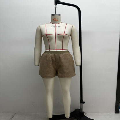 Versatile Wide-leg Bootcut Pants With A Stretchy Elastic Waist, Crafted From Shimmering Coarse Wool And Glossy Silk