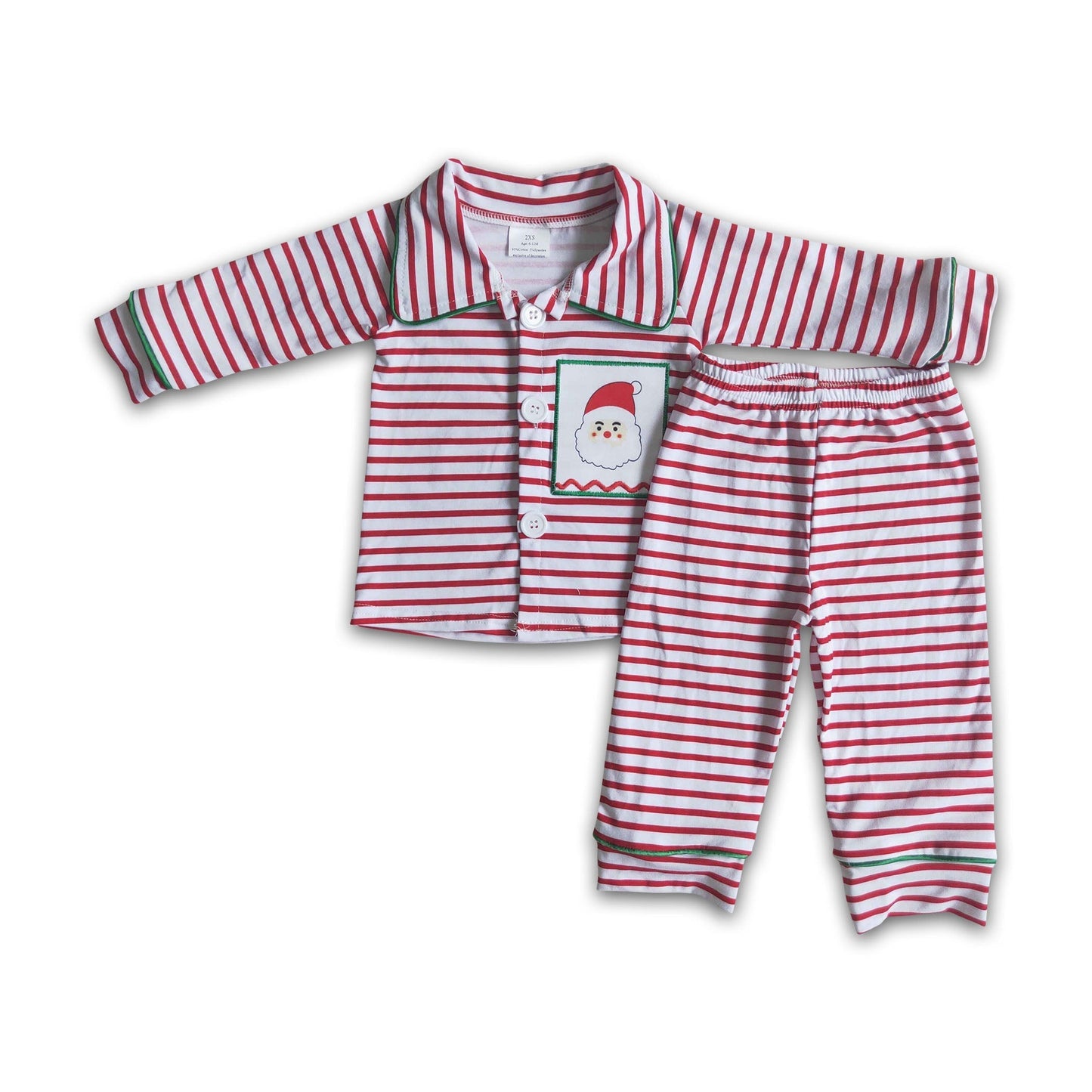 Santa applique pajamas boy Christmas sleep wear