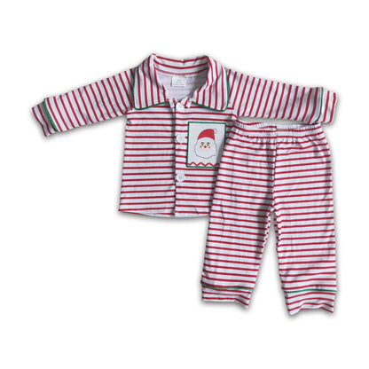 Santa applique pajamas boy Christmas sleep wear