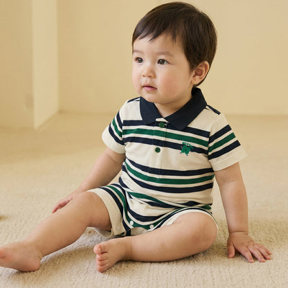 Simple Printed Class A Summer Short-sleeve Baby Romper