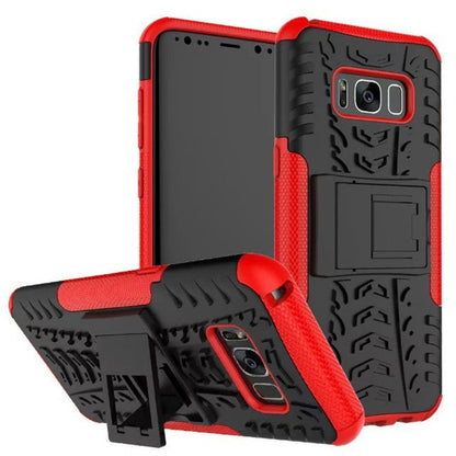 Samsung S8 plus Galaxy S8 mobile phone shell bracket colorful pattern in tire pattern inclusive fall proof sleeve