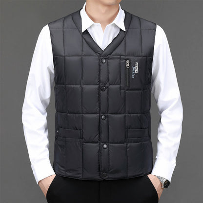 Vest Waistcoat Thermal Liner Dad-style Plus-size Vest