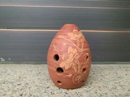 seven star Ancient Xun Musical Instrument, Eight Hole Taoxun Pear Shaped Taoxun Musical Instrument