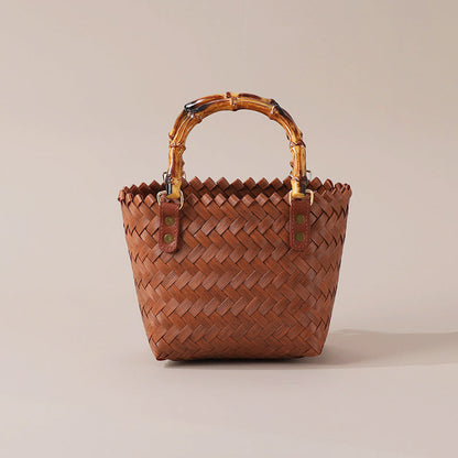 PP Hand Woven Rattan Style Gift Bag