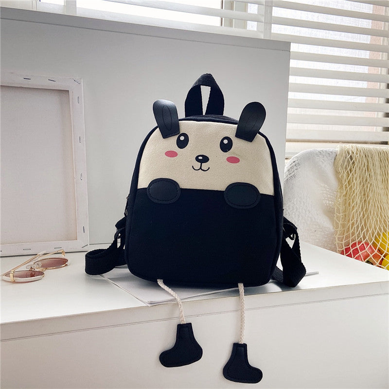 Boys Canvas Backpack Cute Cartoon School Bag