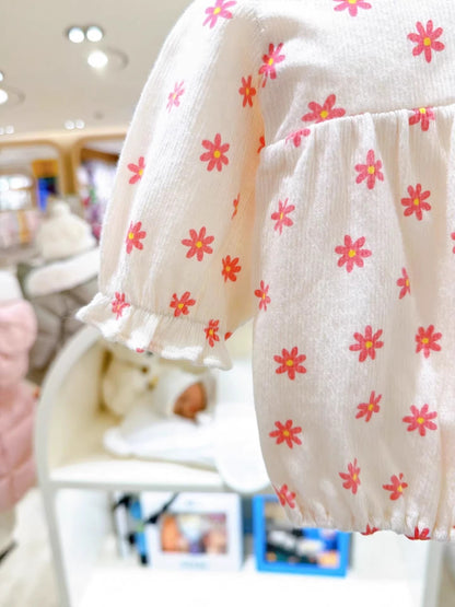 Cute Floral Romper With Hood