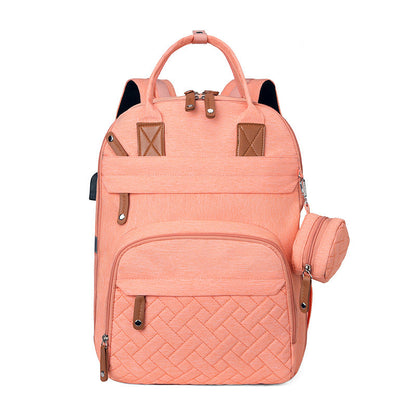 Multi-functional USB-charging Stroller Bag With Separate Dry And Wet Compartments