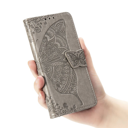 Flower Butterfly Embossed Leather Case