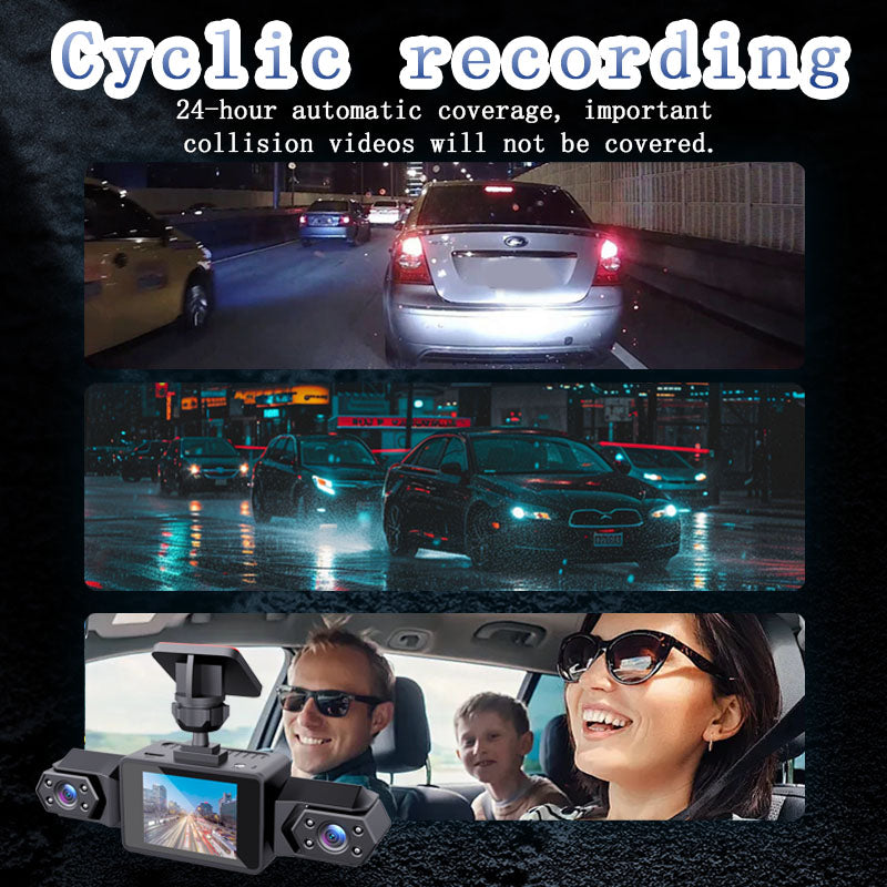 1080P High-definition Driving Recorder With Four Lenses, High-definition Night Vision, Front, Back, Left, Right Recording