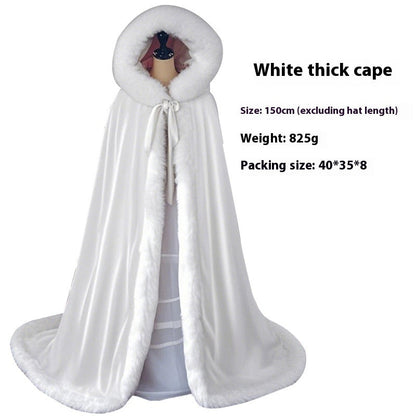 Retro Han Chinese Clothing High-grade Long Wool Cloak