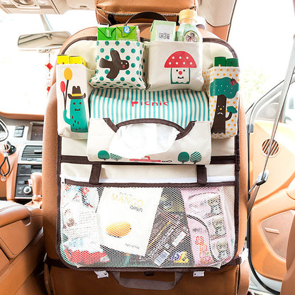 Cartoon car storage bag seat hanging bag
