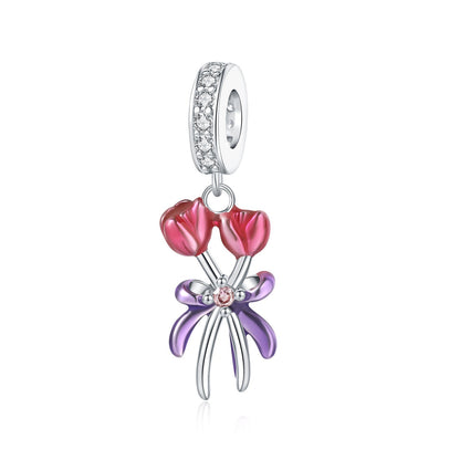 Lily Of The Valley Iris And Spinning Flower DIY Bracelet Pendant Accessories