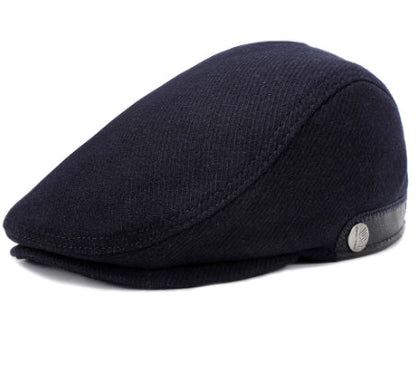 Woolen Beret Herringbone Pattern Adjustable