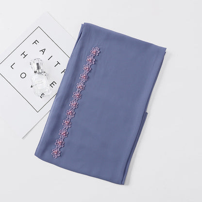Pearl Chiffon Nail Pearl Decorative Headscarf
