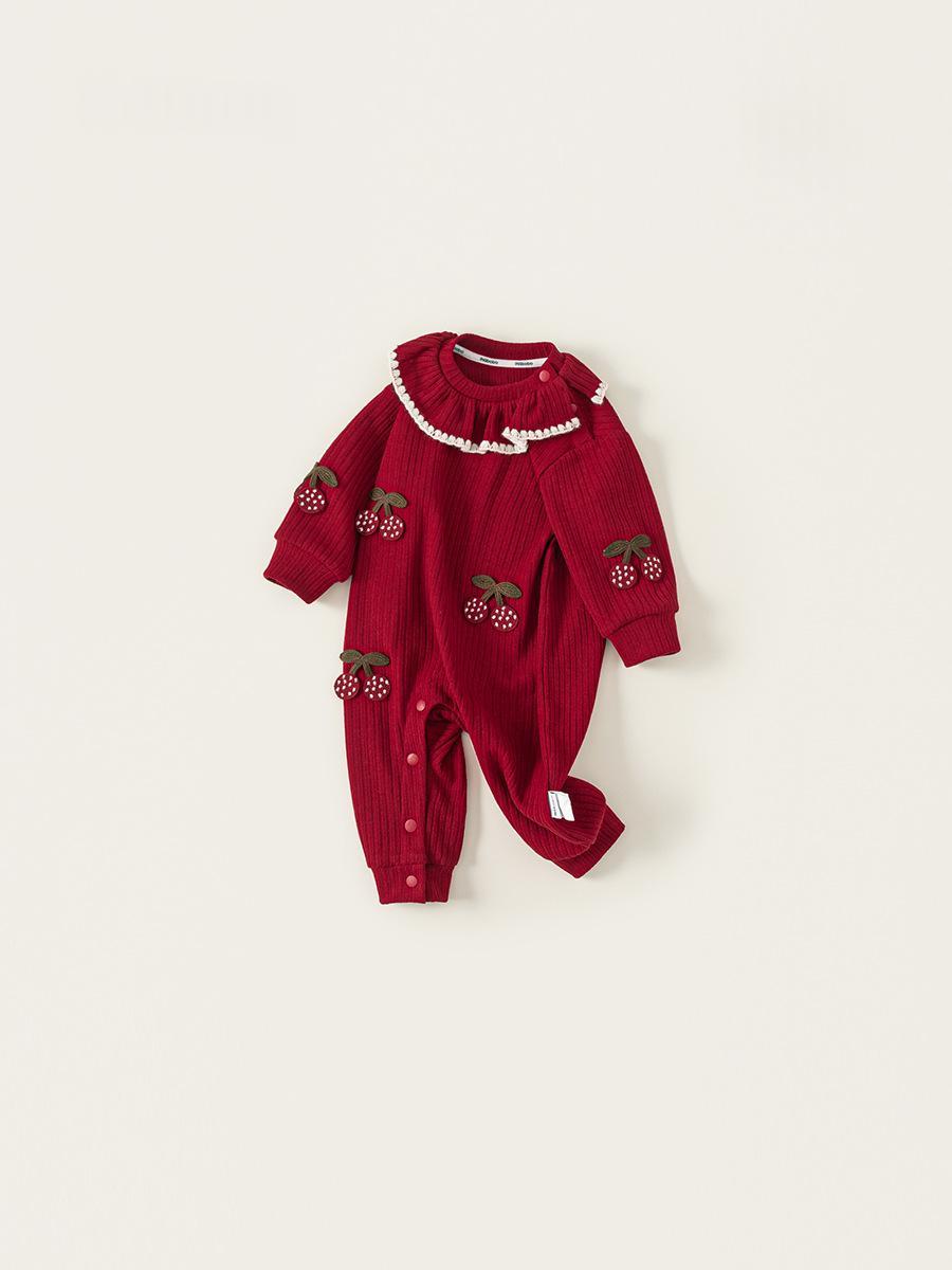 Sweet Ruffled Romper For Baby Girls