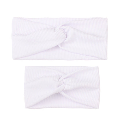 Solid Color Mother-child Set Parent-child Cross Hairband