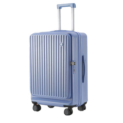 Front Opening Expandable Carry On Luggage, Large And Medium Sized Cabin Bag, Made Of Alloy Material, TSA Lock, USB Charging Port, Foldable Cup Holder