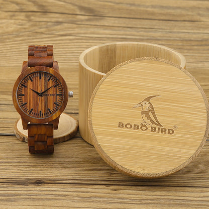 Wooden Pointer Style Quartz Watch