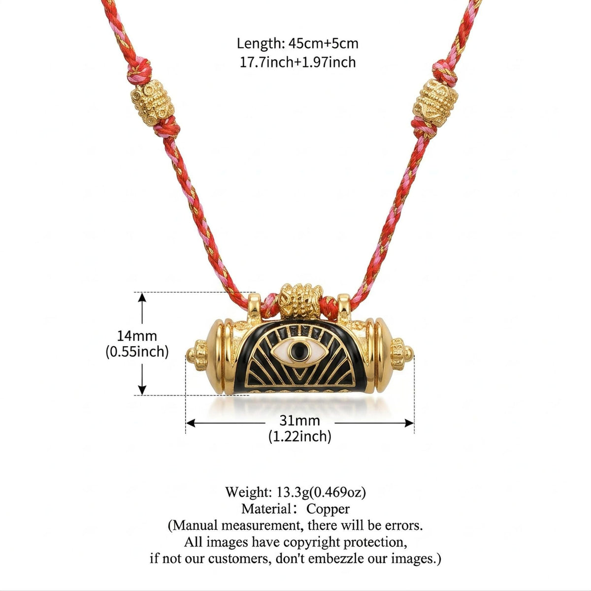 Evil Eye Kaleidoscope Necklace Clavicle Chain
