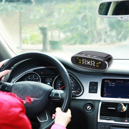 Elliptical Display Tire Pressure Monitor USB Solar Charging Internal And External Sensor