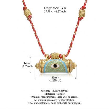Evil Eye Kaleidoscope Necklace Clavicle Chain