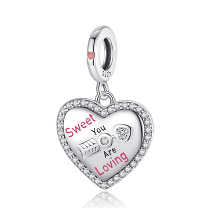 Silver-plated Beaded Pendant Bracelet DIY Accessories Loose Beads